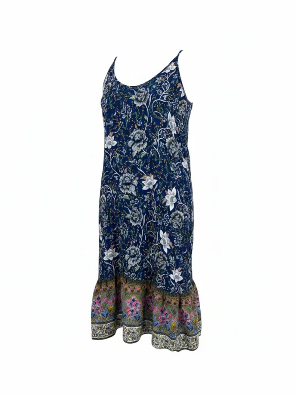 Women's Tank Top Dress XL Cupshe Blue Floral sundress
